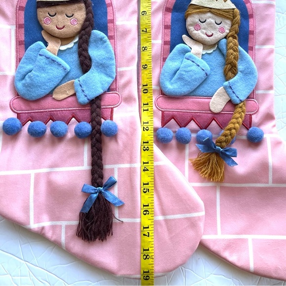 2 Pieces Christmas Stocking Felt Princess - Picture 7 of 7